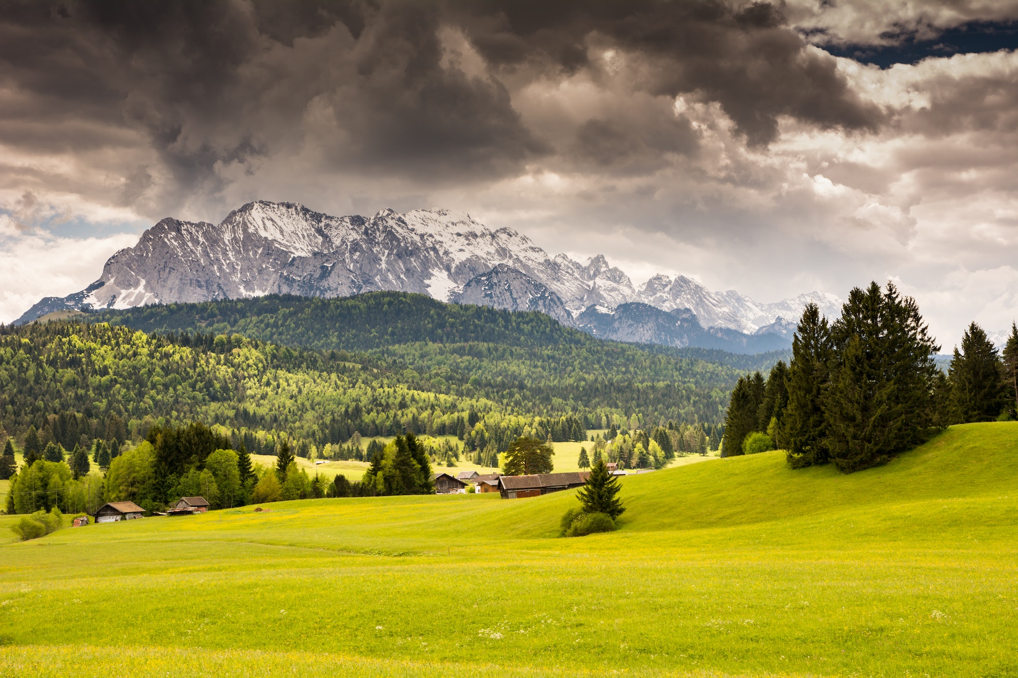 Karwendel mountains in the alps of Bavaria